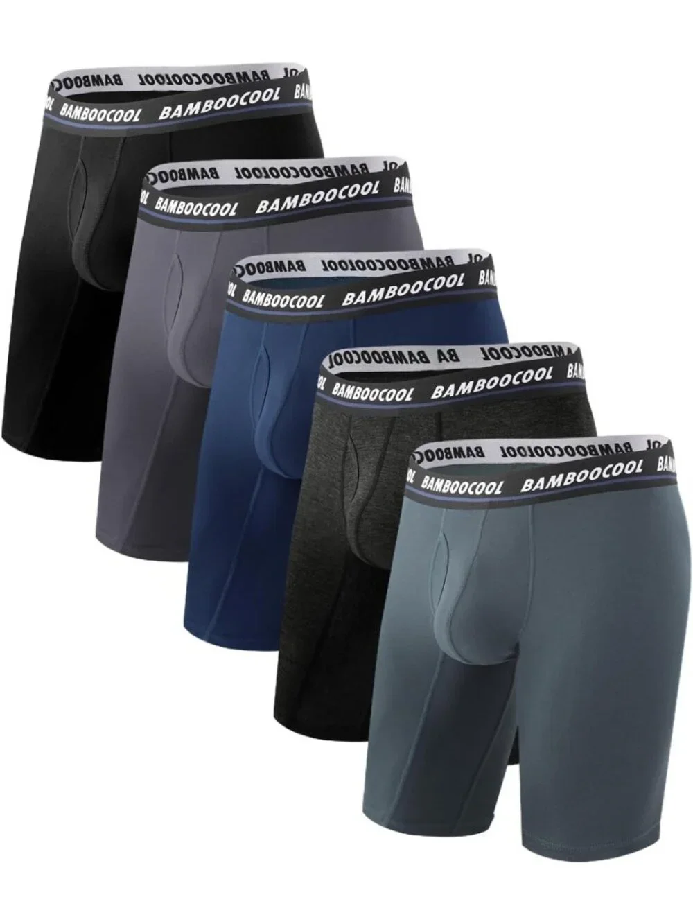 Men's Long Boxer Briefs - Performance Sports Underwear, Breathable
